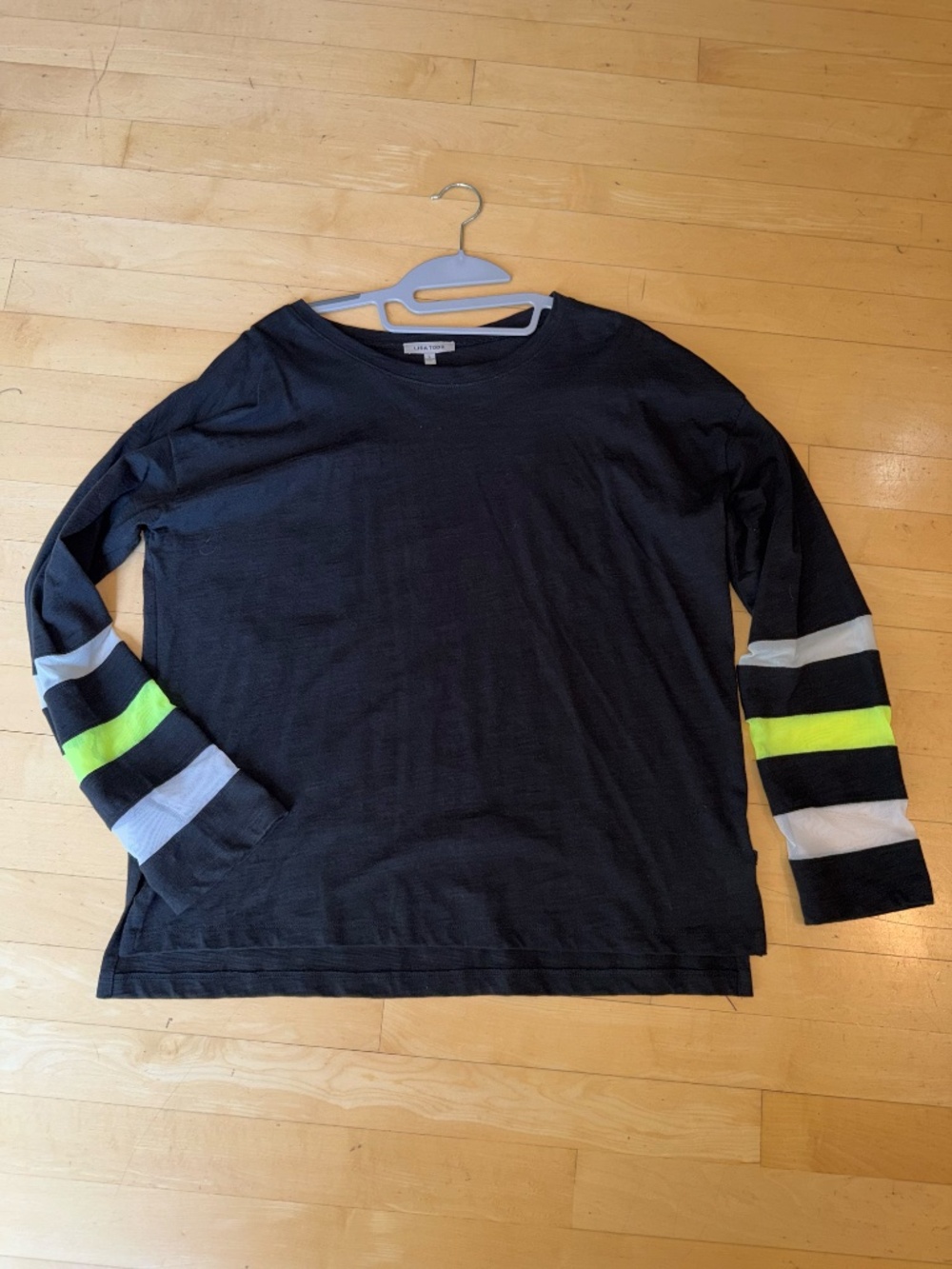Lisa Todd Mesh Fest black tee, L, CB2662 - Picture 2 of 4